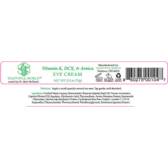 Eye Cream with Vitamin K, DCX, & Arnica